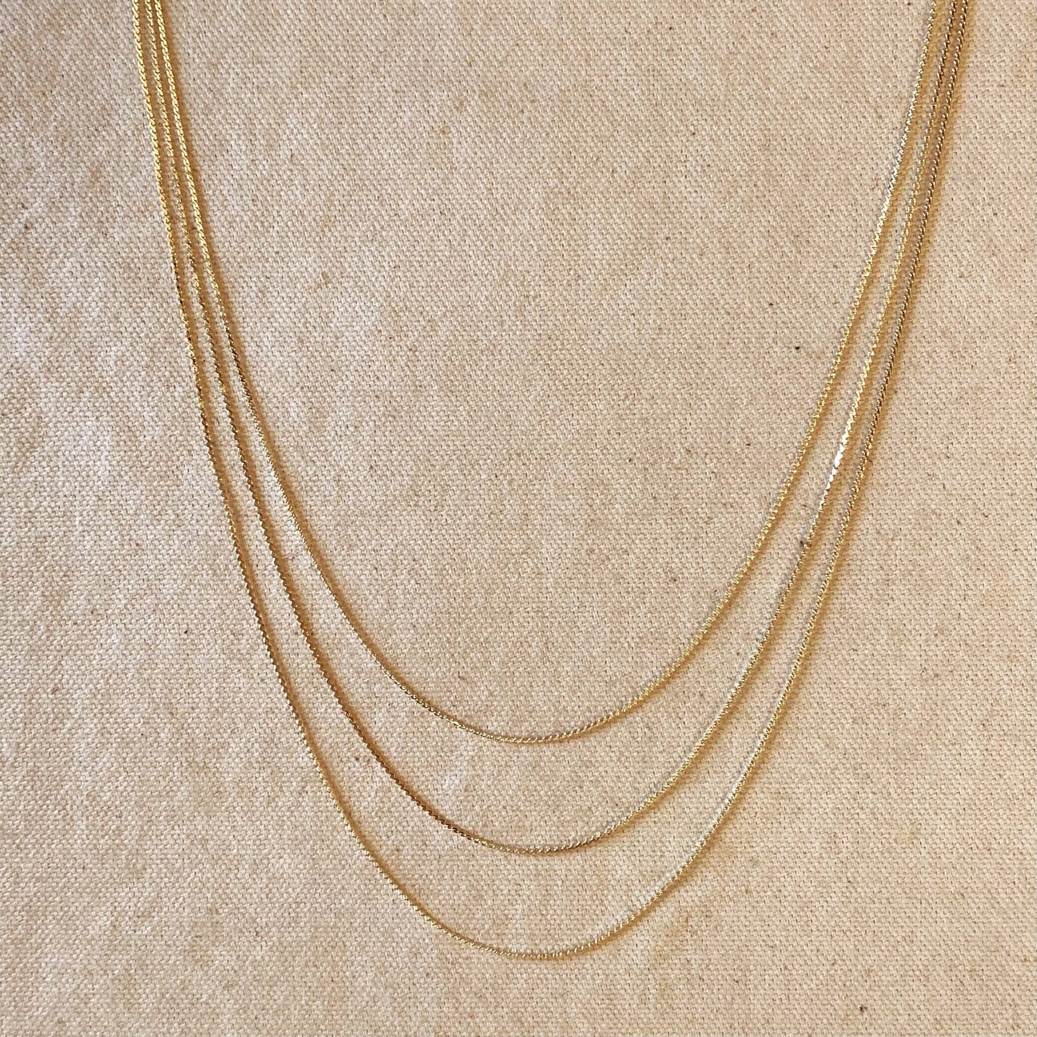 Dainty Necklace 18KGF Prim Sage Boutique